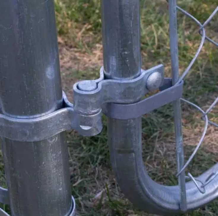 Dailydanny 2 Pack Chain Link Fence Frame Gate Post Male Hinge with Bolts and Nuts (1-3/8 Inch) - Image 5